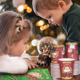 108 Pcs Happy Birthday Jesus Tableware Set Include Disposable Jesus Plates Napkins Knives Spoons Forks And Christian Jesus Cups Christmas Dinnerware For Nativity Holiday Party Supplies