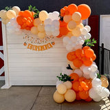 Orange Yellow White Balloon Arch Kit: Baby Shower Party Decor