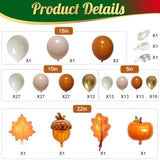Burnt Orange Balloon Arch Kit with White Gold Orange Balloons for Fall Baby Shower