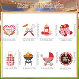 Bbq Baby Shower Decorations - 40Pcs Baby Q Baby Shower Decorations Cupcake Toppers Cupcake Picks Cake Decor Barbeque Picnic Themed Party Supplies Summer Gender Reveal Party Decor