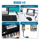 4 Inch Lightning To Usb Female Camera Adapter, Otg Cable For Iphone Ipad To Connect Card Reader, Usb Flash Drive, Midi, Keyboard, Mouse, Hubs, Plug & Play, Black