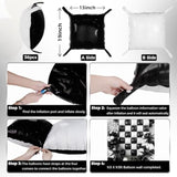 36Pcs Black And White Square Foil Balloons Wall Backdrop With 147Pcs Balloon Garland Arch Kit, Double Sided Balloons For Birthday Anniversary Wedding Engagement Graduation Party Decorations