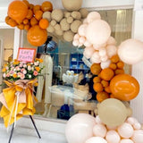 Fall Balloon Garland Kit: 160 Pcs Burnt Orange, Brown & White