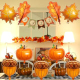 10pcs Fall Thanksgiving Balloons Pumpkin Pine Cone Maple Leaf Autumn Party Decorations