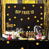21St Birthday Gold Glitter Banner β Rip Fake Id Party Decorations, Favors And Supplies
