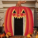 Halloween Door Cover Large Outdoor Banner Sign Pumpkin Archway Porch Yard Decor