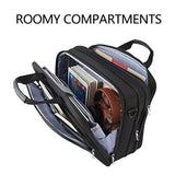 Laptop Briefcase Premium Laptop Case Fits Up To 17.3 Inch Business Shoulder Bag Laptop Expandable Waterrepellent Messenger Bag For Men/ Women Computer Bag For Travel/ Business/ Black