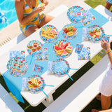 Pool Party Supplies, Summer Decorations Include Pool Party Plates, Napkins, Cups And Forks, Pool Decorations Tableware Set For Birthday, Baby Shower, Serves 24