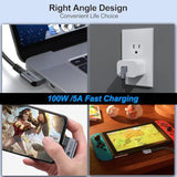 Small Usb C Extension Cable 1Ft, Short Usbc Extender Right Angle Cord, Usb 3.2 (10Gbps) Male To Female 100W Pd Charging 4K Video For Macbook Pro/Air,Usbc Hub,Microphone,Flash Drive,Docking,Phone,Pc