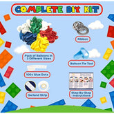 All-in-One Primary Color Balloon Arch Kit – Red, Blue, Green Balloons for Carnival & Birthday Decor