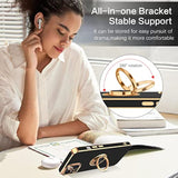 Iphone 14 Case,Phone Case For Iphone 14,Slim Fit Soft 360° Ring Holder Kickstand Magnetic Car Mount Supported Easy Clean Shockproof Protective Cover For Apple Iphone 14 6.1" 2022, Black/Golden