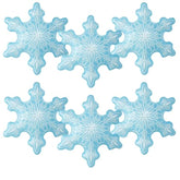 6 Pcs Blue Snowflake Balloons Large 36Inch Foil Mylar Balloons For Winter Christmas New Year Ice Snow Wonderland Frozen Themed Birthday Wedding Party Decorations