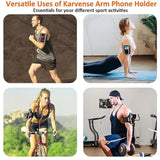 Running Armband Phone Holder For iPhone Samsung With Strap & Zipper Black Medium
