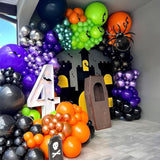 Halloween Balloon Arch Kit – Black Purple Green with Spider & Ghost Balloons