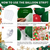 Christmas Balloon Arch, Christmas Balloon Garland Kit With Candy Cane Merry Christmas Foil Balloon Red Green Gold Latex Balloons Snowflake Printed For Xmas New Year Lollipop Party Decorations
