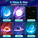 Northern Galaxy Light Projector, 300+Modes & 5 Films Star Projector, 15 White Noise & Bluetooth Moon Galaxy Projector, Teen Girl Gifts Trendy Stuff, Gifts Star Lights For Ceiling, Bedroom Decor