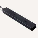 2 Pack 6 Outlet Surge Protector Power Strip 600 Joules 2FT Extension Cord with Circuit Breaker Black