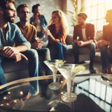 Party Essentials Plastic Two Piece 8-Ounce Martini Glasses/Party Cups, Clear, 20 Count