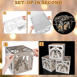 3 Pcs Christmas Jesus Balloon Boxes Christmas Jesus Balloon Box With Led Lights Transparent Hollow Christmas Balloon Boxes Decoration For Winter Holiday Party Supplies