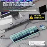 2.4Ghz Wireless Keyboard And Mouse Set With Switch Button - Full-Size Keyboard