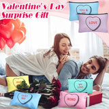 30 Pieces Valentine'S Day Makeup Bags Bulk For Women, Conversation Heart Cosmetic Bag With Zipper, Valentines Galentines Day Gift For Her Love Travel Purse Pouch Toiletry Organizer, 15 Styles