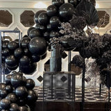 100 Pcs 10 Inch Matte Black Latex Balloons – Black Helium Balloons for Graduation, Halloween, New Year, Birthday, Anniversary, and Retirement Party Decorations