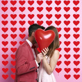 72 Red Hearts Felt Garland - No Diy - Valentines Red Heart Hanging String Garland - Valentines Decor - Valentine Decorations - Valentines Wedding Anniversary Birthday Party Supplies