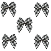 50Pcs Mini Gingham Ribbon Bows Checkered Ribbon Flowers Plaid Ribbon B
