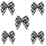 50Pcs Mini Gingham Ribbon Bows Checkered Ribbon Flowers Plaid Ribbon B