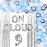 On Cloud 9 Birthday Decorations For Girls, Metallic Tinsel Foil Fringe