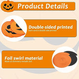 60PCS Halloween Pumpkin Party Swirls Decorations, Black & Orange Hanging Decor