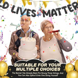 Pre Strung Banner 6.56 Ft Funny Birthday Retirement Party Decorations 80Th 70Th 60Th 50Th Retirement Party Garland Bunting Decorations For Men Women(Glitter Black)