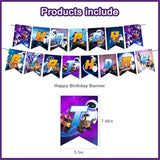 Walle Science Fiction Party Supplies With Happy Birthday Banner, Cupcake Cake Toppers, Balloons For Fans Birthday Party Baby Shower Decorations