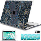 For Macbook Pro 13-Inch Case 2022 2021 2020 Release A2338 M2 M1 A2289 A2251, Printed Plastic Hard Shell Cover For New Macbook Pro 13.3-Inch Touch Bar Fits Touch Id, Dahlia Flower C035