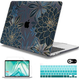 For Macbook Pro 13-Inch Case 2022 2021 2020 Release A2338 M2 M1 A2289 A2251, Printed Plastic Hard Shell Cover For New Macbook Pro 13.3-Inch Touch Bar Fits Touch Id, Dahlia Flower C035