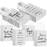 40 Pcs Thank You Gift Bags Bulk For Employee Associate Appreciation Gift Customer Coworker Staff Team Thank You For Being Awesome With Handles(Appreciation,White)