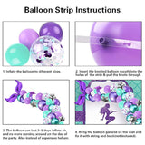 Mermaid Balloon Garland Kit, Mermaid Tail Arch Party Supplies With Pur
