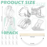 10 Pack Large Balloon Arch Clips 3.5 Inch Heavy Duty Clip And 100 Pcs Clear 260 Long Balloons For Balloon Arch Kit Birthday Decoration Crafts Woodworking Photography Studios