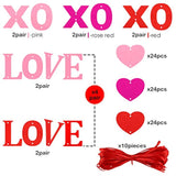100 Pieces Valentine'S Day Felt Heart Love Hanging Garland With 10 Pie