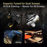 CCA Xyrra in-Ear Monitors, Wired Gaming Earbuds with 1DD+1BA Hybrid Drivers and Enhanced Sound Separation, Detachable IEM Headphones for Immersive