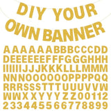 107 Pcs Gold Glitter Letters & Numbers Banner DIY Custom Party Garland Kit