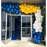 16.5Feet Yellow Blue White Balloons Arch Garland Kit For Graduation Party Birthday Party Baby Shower Decorations
