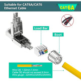 Rj45 Cat6A Connectors Tool-Free Reusable Shielded Ethernet Termination Plugs F