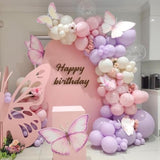 52pcs Pink & Purple Metallic Chrome Balloons for Girls' Birthday, Baby Shower Wedding Decor