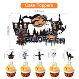 152pcs Halloween Party Plates Disposable Tableware Plates Napkins Cups Banner Serves 20