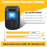 For Dewalt 20V To 12V Battery Adapter, Convert For Dewalt 20V 60V Battery To 12V Battery Replacement, Work For Dewalt 12V Cordless Tools