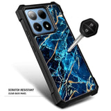 Boost Summit 5G Case with Tempered Glass Full-Body Shockproof Marble Sapphire