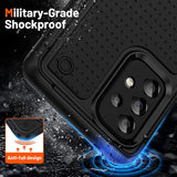 Designed For Samsung Galaxy A52 5G Case 2 In 1 Gift Militay Grade Drop Protective Rugged Heavy Duty Cover Shockproof Case For Galaxy A52 5G Phone Case For Women Men Boy Girl (Black+Black)