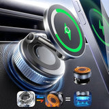 Wireless Charger Car Phone Holder For Magsafe,360°Adjustable Vacuum Magnetic Phone Holder Suitable For Non-Smooth Surfaces,Compatible With Iphone 16/15/14/13/12 Series