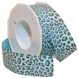 Leopard Grosgrain Ribbon, 1-1/2-Inch By 20-Yard, Light Blue, 05638/20-